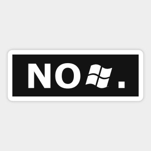 NO Windows. Sticker